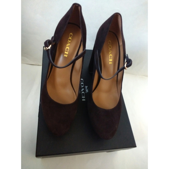 ๐ COACH Platform Mary Jane Pumps Brown Heels Shoe - Picture 6 of 6